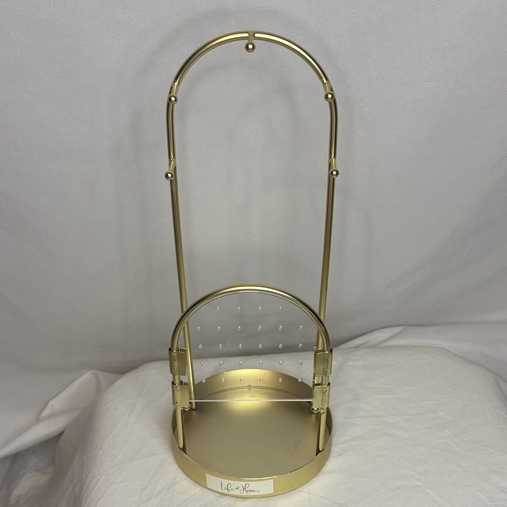 3/$20 Bundle & Save! Life at home Gold Jewelry Holder with Clear Accents